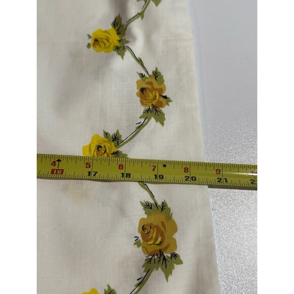 2 VTG Stevens UTICA-MOHAWK Standard Cottage YELLOW ROSE MUSLIN Pillowcases 30x20 - Picture 5 of 6